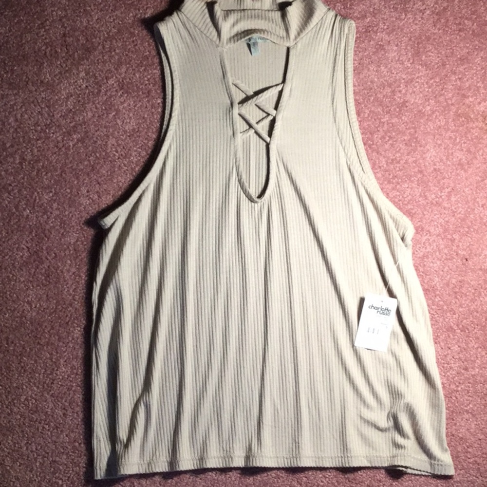 Cute tan tank top